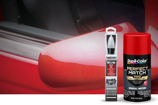 Perfect Match Spray Paint Can and bottle of Scratch Fix touch-up paint