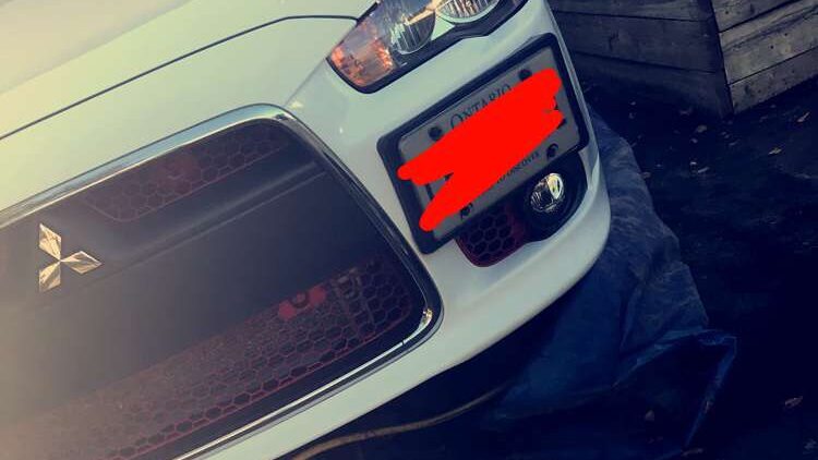 Red Grill on my 2013 Mitsubishi Lancer