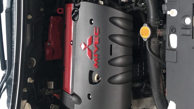 Red under the hood ~ 2013 Mitsubishi Lancer